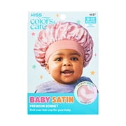 KISS Colors & Care Baby Satin Premium Bonnet, Pink Leopard, Female, Age Group: 0-12 Months