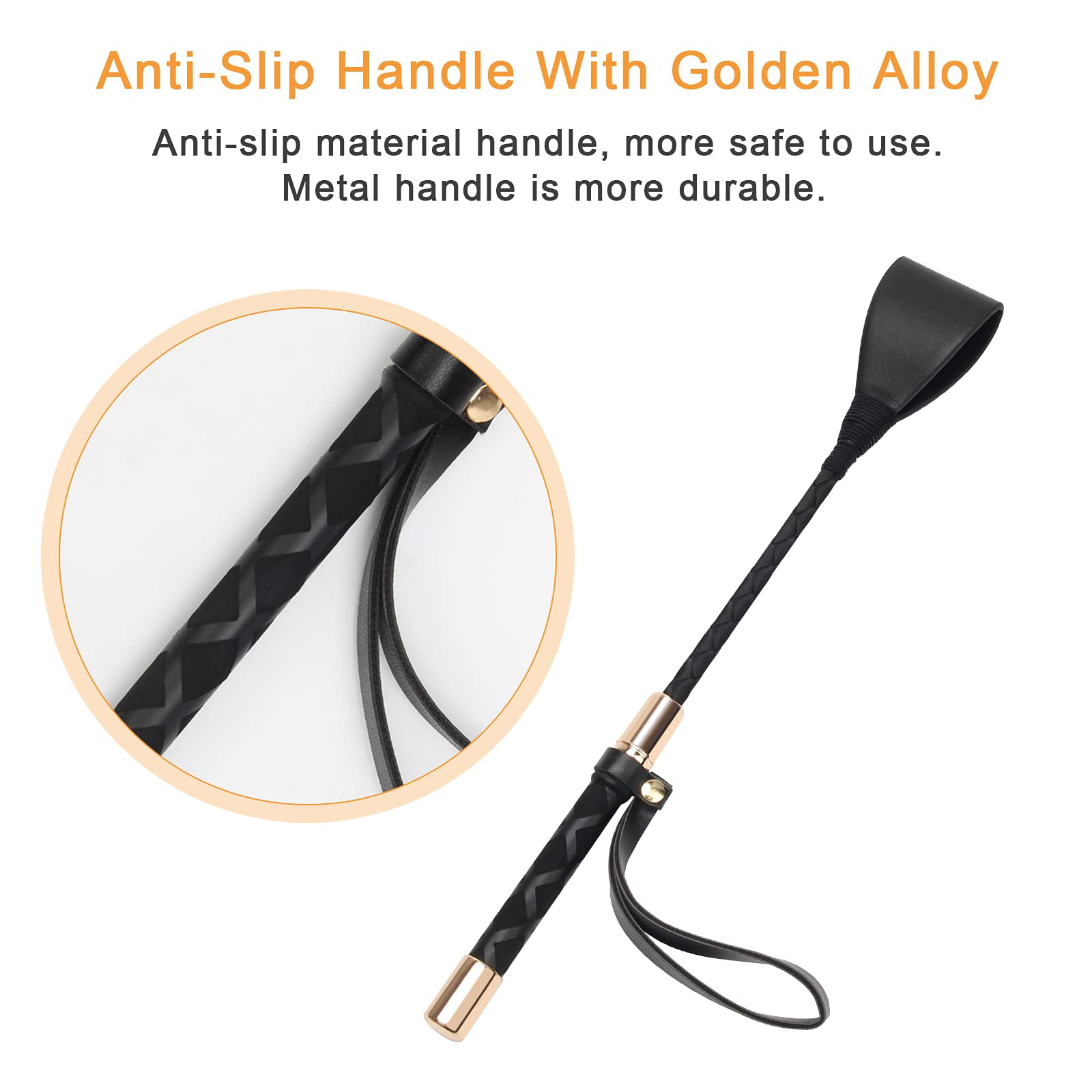 Riding Crop for Horse,12 Inch Horse Whip with PU Leather Equestrianism Horse Crop, Paddle Role Play Cosplay picture