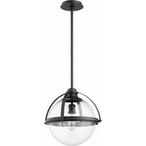 88-15-69 Quorum Lighting Meridian - 1 Light Globe Pendant in Transitional style - 14.75 inches wide by 15.5 inches high-Noir Finish