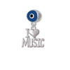 I Heart Music - Blue Evil Eye Charm Bead