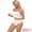 White, variant on Women's Strapless Shapewear Front Hook Push Up Bodysuit S White