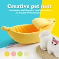 thumbnail image 7 of Banana Shaped Pet Bed for Extra Small Dogs and Cats Pet Soft Cushion Washable Pet Banana Bed (green,L65x25x18), 7 of 7