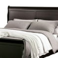thumbnail image 2 of Ryla Full Size Bed- Sleigh Panel Headboard and Footboard- Black Solid Wood, 2 of 6