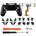 thumbnail image 4 of eXtremeRate Textured Black Dawn Programable Remap Kit for PS4 Controller with Upgrade Board & Redesigned Back Shell & 4 Back Buttons - Compatible with JDM-040/050/055 - Controller NOT Included, 4 of 9