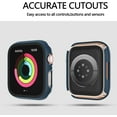 thumbnail image 2 of 4 Pack Case Compatible for Apple Watch Series 8 & Series 7 45mm with Tempered Glass Screen Protector, Full Hard Ultra-Thin Scratch Resistant Bumper Protective Cover for iWatch, 2 of 5