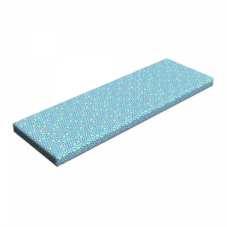 

Orient Bench Pad Continuous Folkloric Pattern with Colorful Eastern Stars Swirling Lines HR Foam Cushion with Decorative Fabric Cover 45 x 15 x 2 Sky Blue and Multicolor by Ambesonne