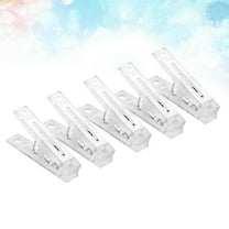 Phenofice 10Pcs Hook Clips for Clothes Clear White Plastic Clothing Clamps for Beach