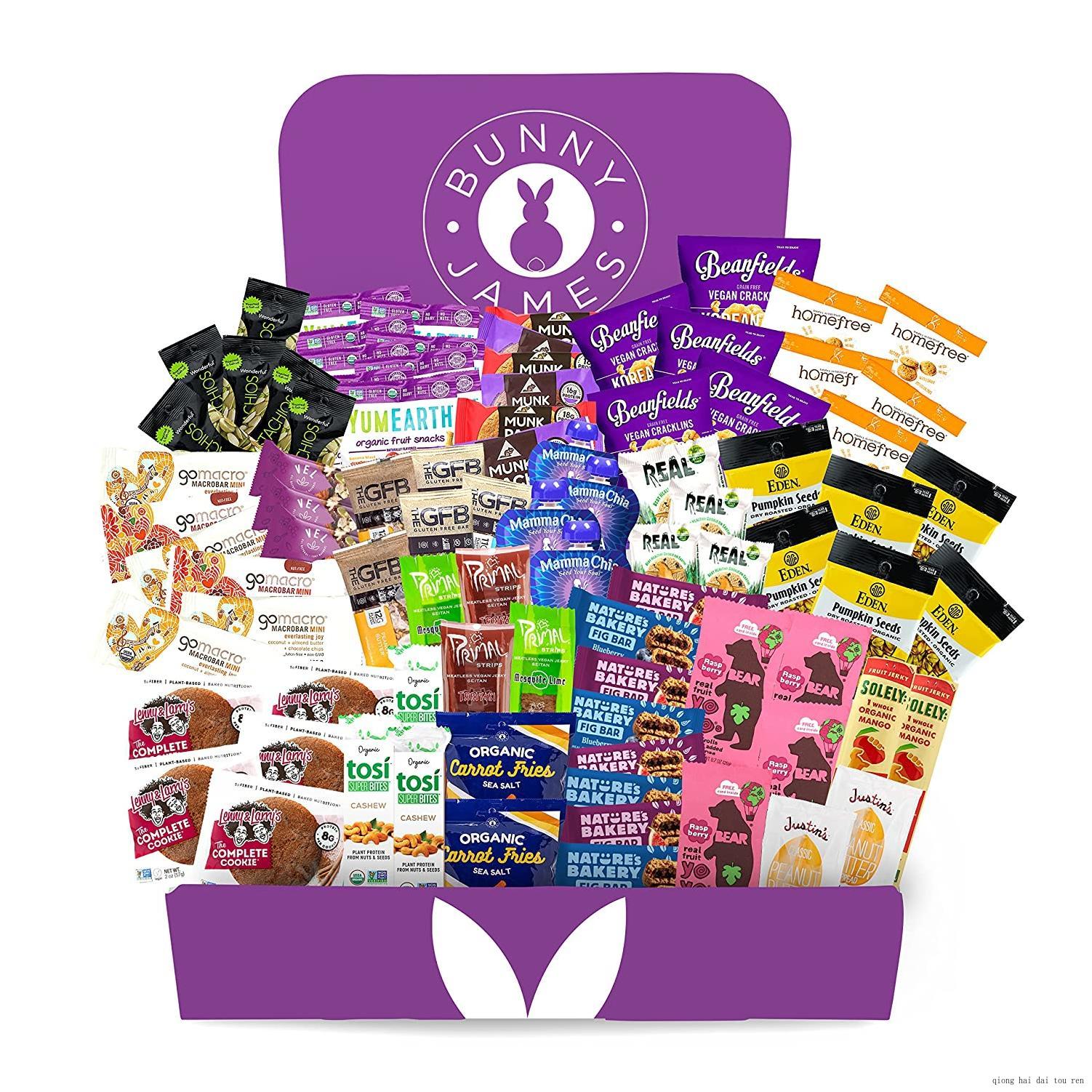 Bunny James Vegan Office Display Snack Box (90 Snacks)