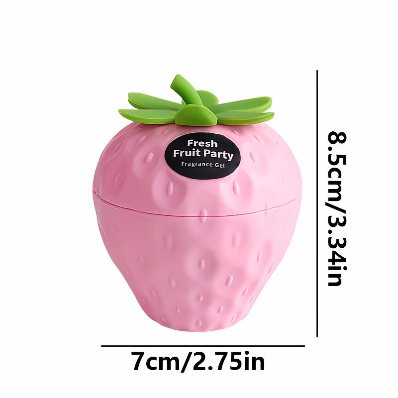 thumbnail image 4 of Powmok Strawberry Shape Solid Air Freshener (2PCS), Sweet Scent Gel Fragrance for Home, Bathroom & Bedroom, Decorative Odor Eliminator, 4 of 11