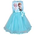 thumbnail image 1 of Niños Niñas Frozen Anna Elsa Bow Tutu Princess Dress Party Vestido sin mangas Costume_y A, 1 of 1