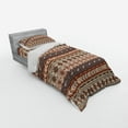 thumbnail image 3 of Ambesonne Colorful Bedding Set 4 Pcs, Ethnic Ornament Details, Queen, Brown Cinnamon Orange, 3 of 3
