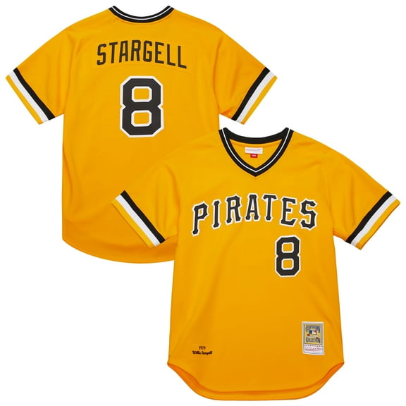 Men's-Mitchell & Ness Willie Stargell Gold Pittsburgh Pirates 1979 Throwback Authentic Jersey