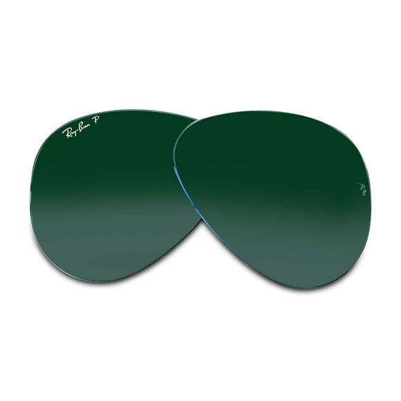 Ray-Ban Original AVIATOR LARGE METAL RB3025 62MM Crystal Green Polarized Replacement Lenses For Men For Women + BUNDLE with Designer iWear Eyewear Kit