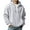 Grey, variant on Mens Hoodies Pullover Casaul Long Sleeve Drawstring Waffle Knit Hooded Sweatshirt with Pocket For Everyday Wear And Outdoor Activities