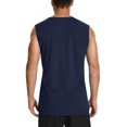 thumbnail image 4 of Camiseta sin mangas Cotrasen para hombre UPF 50+, corte regular, azul marino, talla M, 4 of 6