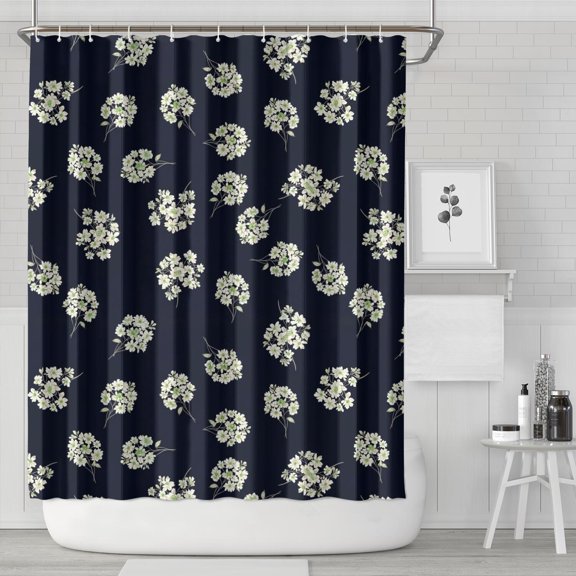 Pioneer Flower Floral Print Pattern Shower Curtain 84”x72", Bathroom Decorative Shower Curtain Set with 12 Hooks, Waterproof Washable
