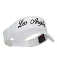 thumbnail image 4 of Los Angeles Embroidered Washed Cotton Visor - White OSFM, 4 of 5