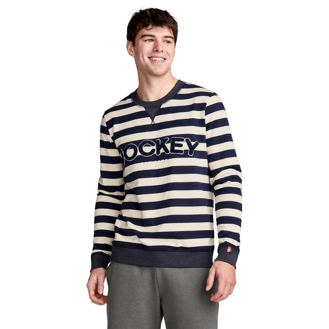 Jockey Chandail Molletonné à Col Ras du Cou pour Hommes en Mélange de Coton Léger
