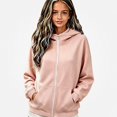 thumbnail image 2 of ITSAME Girls Full Zip Hoodie (5-16) Long Sleeve Solid Color Casual Comfort Hooded Sweatshirt with Pockets Size 9, 2 of 8