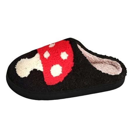 

PLLFRLRT Slippers for Women Indoor Memory Foam Warm Cotton Slippers Slip on House Slippers Soft Comfortable Bedroom Winter Slippers(Red 6)