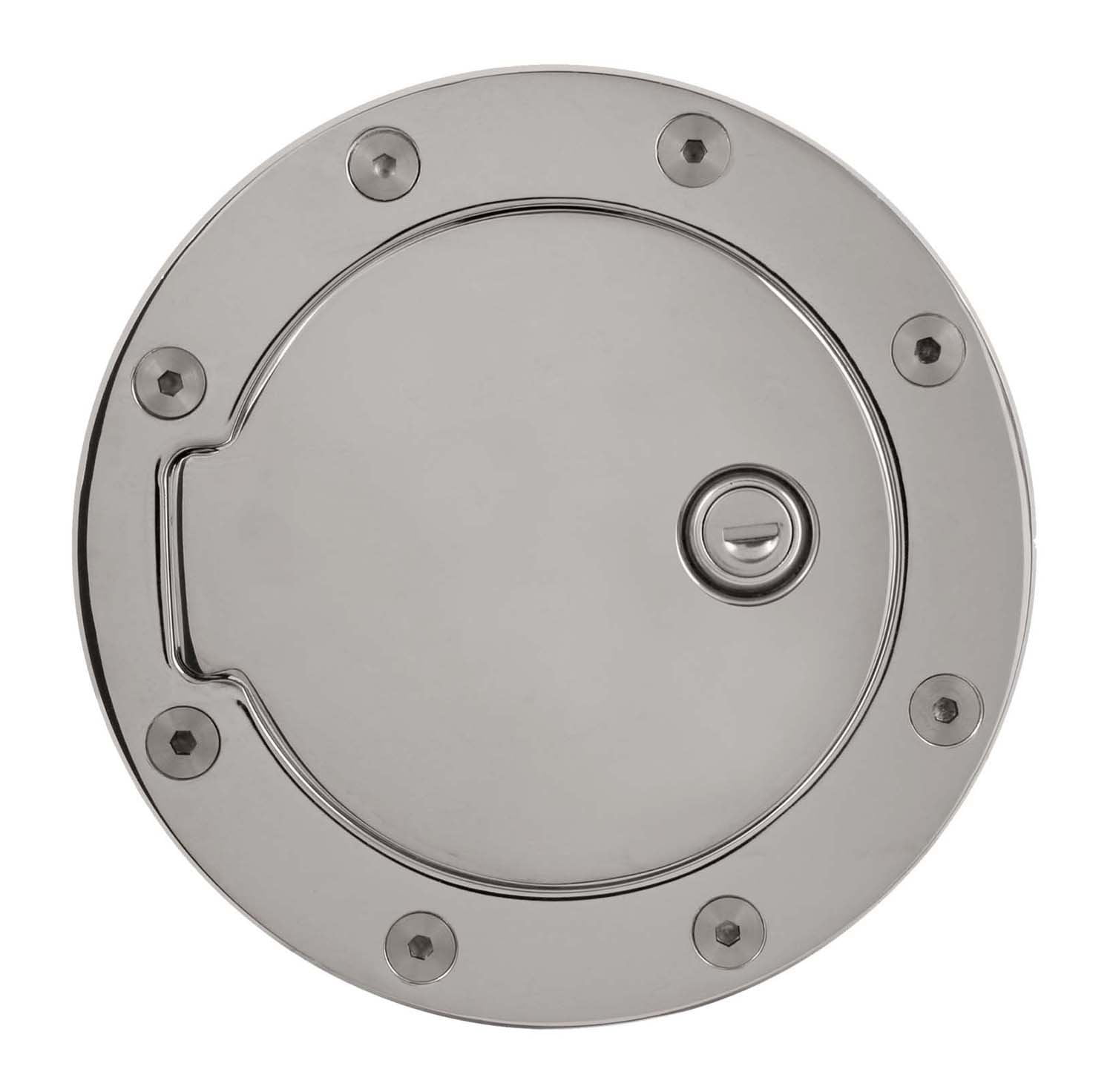 Gas Door Replacement Aluminum Chrome Gas Cap Door Cover With Lock For Gmc Chevy Walmart Com Walmart Com