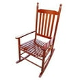 thumbnail image 2 of Outdoor Wood Porch Rocking Chair, Weather Resistant Finish,  Brown, 2 of 6
