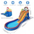 thumbnail image 6 of Tryset Inflatable Water Slide Bounce House with Climbing Wall & Splash Pool, Kids Outdoor Water Park with 680W Blower, 6 of 9