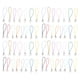 thumbnail image 5 of 200 piezas de cáncer celular Cierras de llave de llave colgante de cadena colgante de teléfono color mixto, 5 of 5