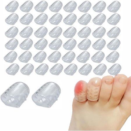 Silicone Anti-Friction Toe Protector,Silicone Toe Protectors,Silicone Breathable Toe Covers,Anti-Friction Breathable Toe Protectors Prevent Blisters, for Corns, Calluses, Blisters (50PCS)