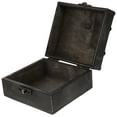 thumbnail image 3 of Raindrops Vintage Wooden Jewelry Box Dark Brown Storage Organizer with Buckle Latch and Sturdy Structure 10 x 6 x 4 inches, 3 of 8