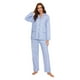 thumbnail image 4 of Apparonia Conjuntos de Piyamas Mujer 100% Algodón Francela Margarita Azul​ L, 4 of 7