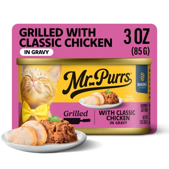 Mr Purrs Grilled Classic Chicken in Gravy, Wet Cat Food, 3 oz Can