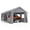 grey, variant on Heavy Duty PE Carport Canopy Cover Only, 200GSM Portable Garage Replacement Tarp with Front & Rear Doors.