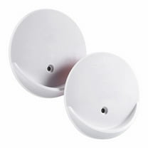 Fdelink Bathroom Appliances 2 Pack Shower Curtain Rod Holder Adhesive Wall Mount Holder for Shower Curtain Rod Bathroom Products White