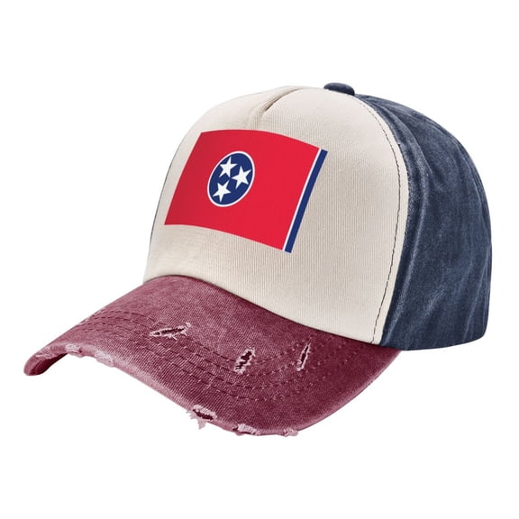 Flag Of Tennessee Distressed Baseball Cap Dad Hats for Men Women Vintage Trucker Hat Low Profile Ball Caps