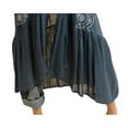 thumbnail image 4 of Boho Tribal Embroidered Kimono 1 Sz Lightweight Blue Grey Denim Style Long Beach, 4 of 5