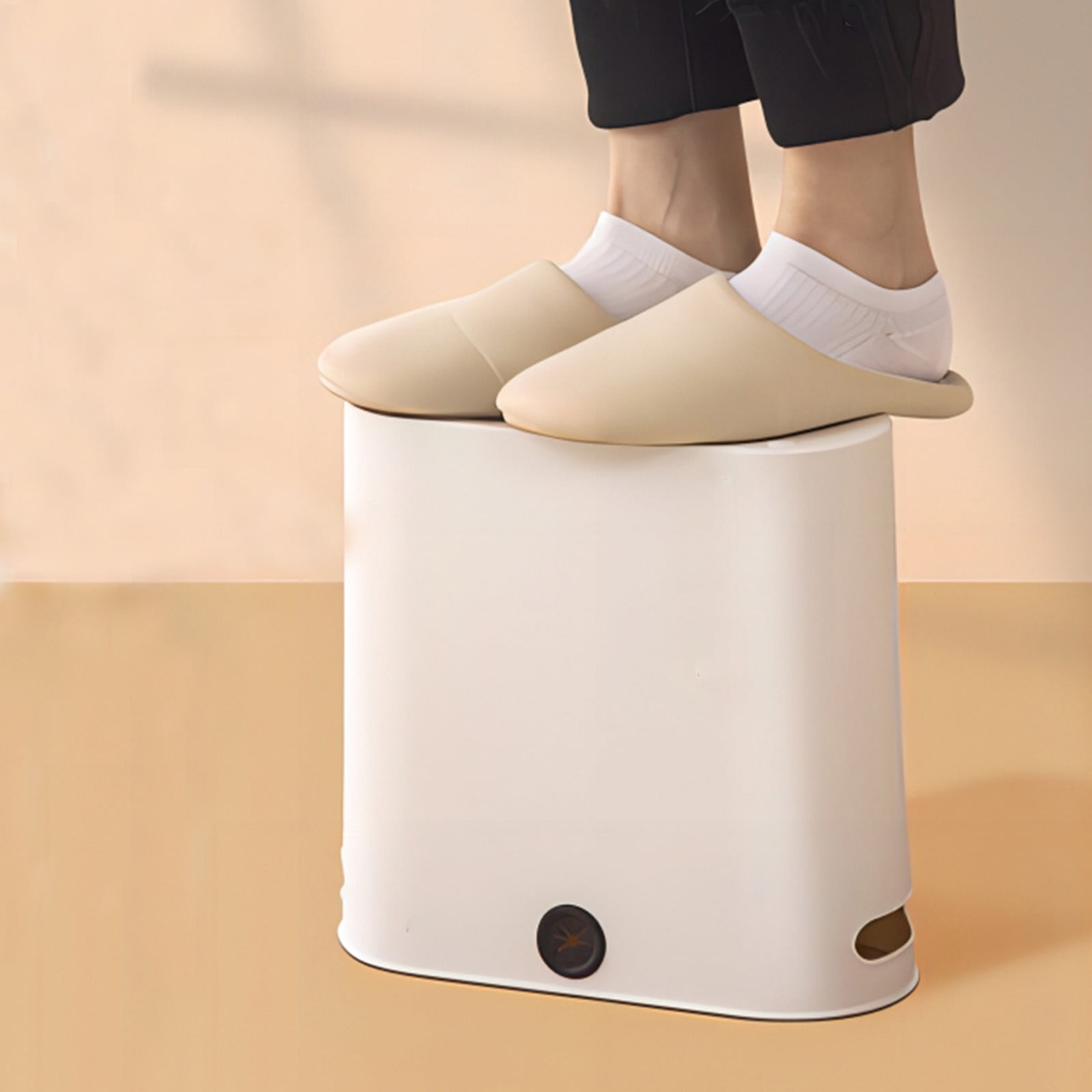 Clip On Trash Can Slim Design, Countertop Hanging Waste Bin for Bathroom Kitchen Toilet, Lightweight Plastic Garbage Can for Small Spaces Desk and Corner Use
