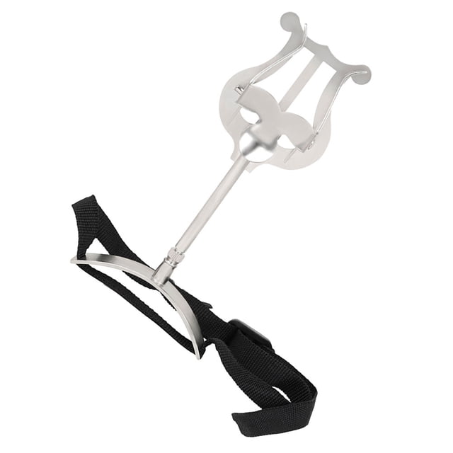 Minkissy 1Pack Portable Music Sheet Stand Iron Silver for Musical Instruments in Practice