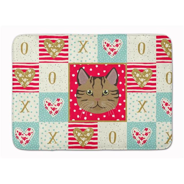 Carolines Treasures CK5159RUG Tapis en Mousse à Mémoire de Forme Lavable en Machine Scottish Straight Cat Love 19 x 27 Po