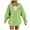 E-Light Green, variant on d Women's Plus Size Zip-Up Hoodie - Long Sleeve Hooded Sweatshirt with Heart Print & Pockets, Casual Fashion for Fall Winter Grey, XXXL