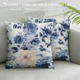 thumbnail image 3 of MLJA Blue and White Floral Throw Pillow Covers Watercolor Decorative Floral Pillow Case Outdoor Blue Flowers Couch Cushion Cover for Living Room Couch Car Home Decor., 3 of 5