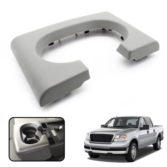 XUKEY Center Console Cup Holder Armrest Pad Replacement for Ford F150 2004-2014 Gray