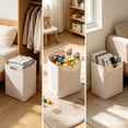 thumbnail image 5 of Dvumao 15.8x12x12 in Collapsible Linen Laundry Hamper, Waterproof Clothes Basket with Wooden Handles, Large Capacity Organizer, 5 of 6
