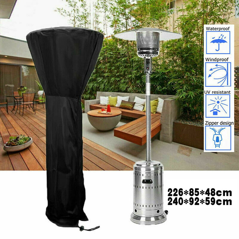 226x85x48CM YOHAPPY Patio Heater Cover Waterproof Heavy Duty Garden Outdoor Stand Up Heater Cover Round Furniture Protector Cover with Storage Bag