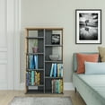 thumbnail image 4 of Ada Home Decor Keota Multiple Tier Open Shelf Modern Bookcase, Anthracite/Oak, 4 of 4