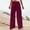 Wine, variant on knqrhpse Cargo Pants Women Linen Pants High Waisted Wide Leg Loose Fit Palazzo Pants Beach Trendy Trouses With Two Pockets Palazzo Pants For Women Sweatpants Women White 3XL