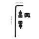 thumbnail image 4 of Perno de caña resistente para puerta, varilla de caída para cercas de madera, herrajes con tornillos para puerta de madera y puerta de retención, color negro, 12 pulgadas, 4 of 7