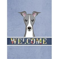 Caroline's Treasures BB1422CHF Italian Greyhound Welcome Flag Canvas House Size , Large, multicolor