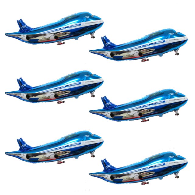 Globos de Avión MPRVAKYF 31" Azul Decoración para Fiesta 6 unidades