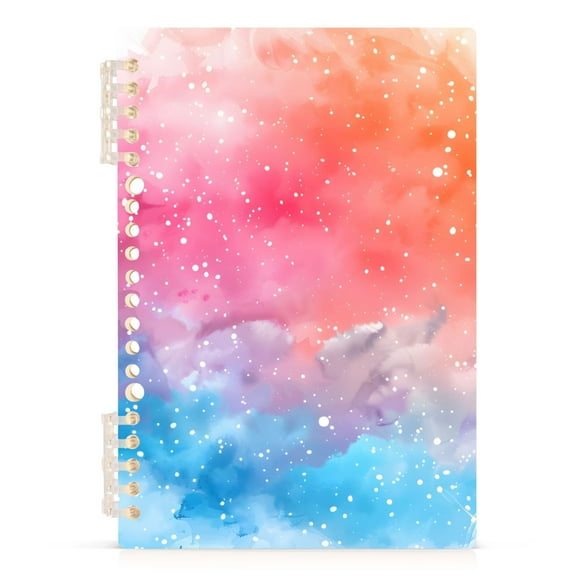 Beautiful Glittering Galaxy Spiral Journal Notebook College Ruled Notebook 8.3" x 5.7" A5 Lined Thick Paper Page